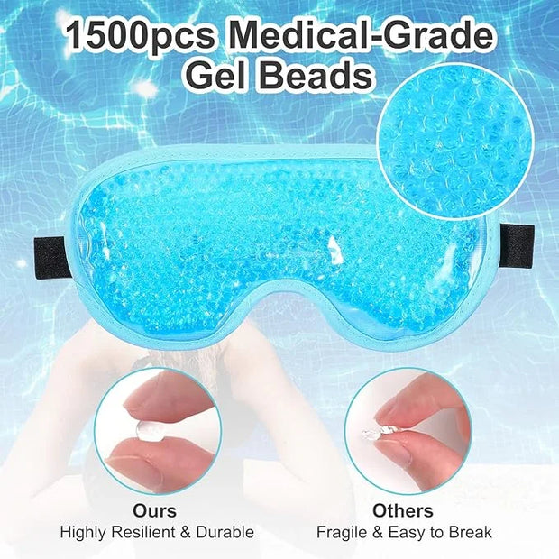 2 Pcs Gel Eye Mask Cooling Ice Eye Puffy Masks Reusable Hot Cold Compress Eyes Mask for Men Women Dry Itchy Eyes Bags Puff...