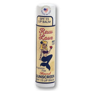 Raw Love SPF 15 Mineral Sunscreen Lip Balm | Reef Safe, Hawaii 104 Reef Act Compliant, Fragrance-Free | Broad Spectrum Nat...