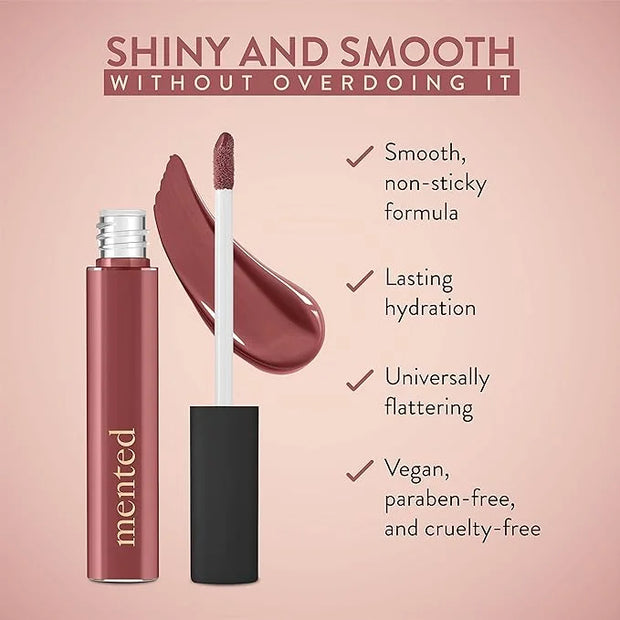 Mented Cosmetics Lip Gloss for Women Tinted Lip Balm Stain, Long Lasting Buildable Moisturizing Lipgloss Lipstick Topper, ...