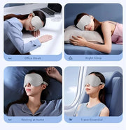 Pure Linen Eye Mask, 100% Linen Eye Mask for Girls,Travel Breathable Sleep Mask,Adjustable Strap, Hypoallergenic, Cooling ...