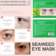 MEICOLY 30 Pads Lip and Eye Mask Sheet,Moisturizing Seaweed Eye Mask Crystal Anti-Aging Eye Patches Strawberry Lip Mask,Da...