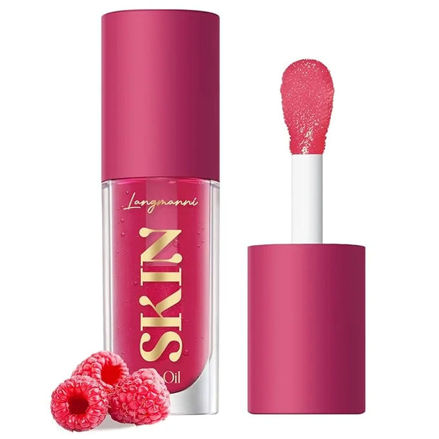 LANGMANNI Moisturizing Lip Oil,No-Sticky Lip Gloss Lip Balm Lip Care,Fruit Flavoured Lip Oil For Dry Lip's Moisturizing Hy...