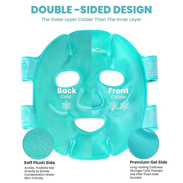 Cold Face Eye Mask Ice Pack Reduce Face Puff,Dark Circles,Gel Hot Cold Compress,Face SPA for Woman Sleeping, Pressure, Hea...