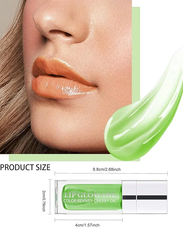 Tinted Moisturizing Lip Glow Oil,Hydrating Plumping Lip Gloss Lip Care Clear Toot Lip Oil for Dry Lip,Glow Reviver Lip Oil...