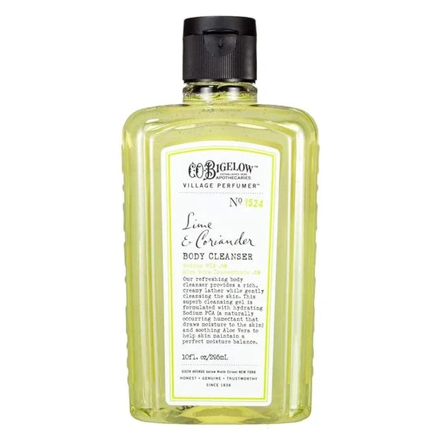 C.O. Bigelow Lime Coriander Body Cleanser, Village Perfumer Moisturizing Body Wash for Men & Women with Aloe Vera, Sodium ...