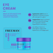 Freeman Restorative Moisturizing & Depuffing Eye Cream + Overnight Leave-On Treatment, For Dull & Tired Eyes, Brightens Un...