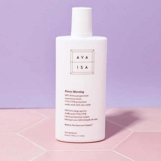 CyberDERM - Ava Isa Every Morning Sunscreen SPF 30 | Clean, Non-Toxic Sunscreen (1 fl oz | 30 ml)