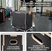 3 in 1 Non-Slip Wooden Plyo Box Plyometric - Product Image