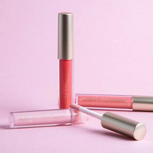Beauty Concepts Lip Gloss Collection – Shimmering, Glossy Lip Makeup Set for a Radiant Finish, Pink and Red Collection - P...