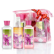 Bath & Body Care Travel Set Pea Flower Scent Home Spa Set with Body Lotion, Shower Gel and Fragrance Mist - Product Image