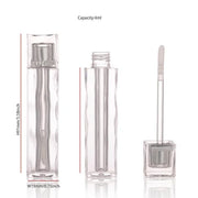 COSIDEA 10PCS Empty 4ML clear Lip Gloss Tubes Wave Square lipgloss Tube with Wand Applicator for Lip oil tint bottles cont...