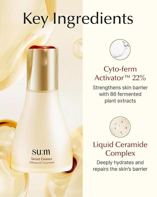 SU:M Secret Essence (2.71 fl oz) - Korean skin care, Skin Barrier Repair Hydrating Serum for Face, Moisturizer, Facial Ser...
