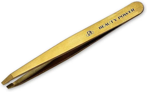 Professional Tweezers - Slant, Durable Lightweight German Stainless Steel, Ultra Precision Tweezers for Eyebrows, Facial H...