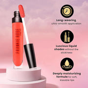 Frankie Rose Cosmetics Lip Gloss | Non-Sticky Formula, Long Lasting Lip Gloss, Bold Pigment & Hydrating Lip Gloss, Tangeri...