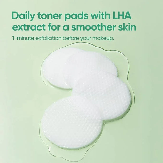 BANILA CO Clean it Zero Green Peel Toner Pad | Vegan Korean Dual Textured for Gentle Exfoliating | Green Complex and LHA t...