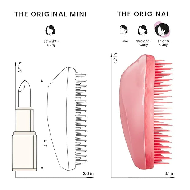 Tangle Teezer Original Detangler Brush, Dry & Wet Hair Brush for Thick & Curly Hair Types, Pink Punch - Product Image