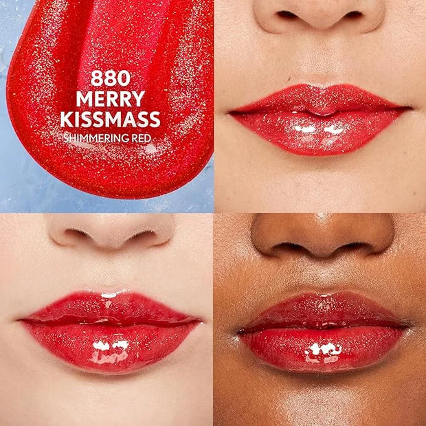 Covergirl Clean Fresh Yummy Plumper Lip Gloss, 880 Merry Kissmass, Shiny Gloss, Vegan Formula, Easy to Apply, Minty Flavor...