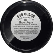 Sheer Aqua Shimmering Teal Blue Green Pressed Powder Single Vegan Eyeshadow; Talc, Paraben & Cruelty Free - Product Image