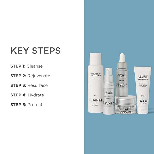 Jan Marini Starter Skin Care Management System - Travel-Size Skin Product Set with Cleanser, Face Serum, Face Lotion, Face...