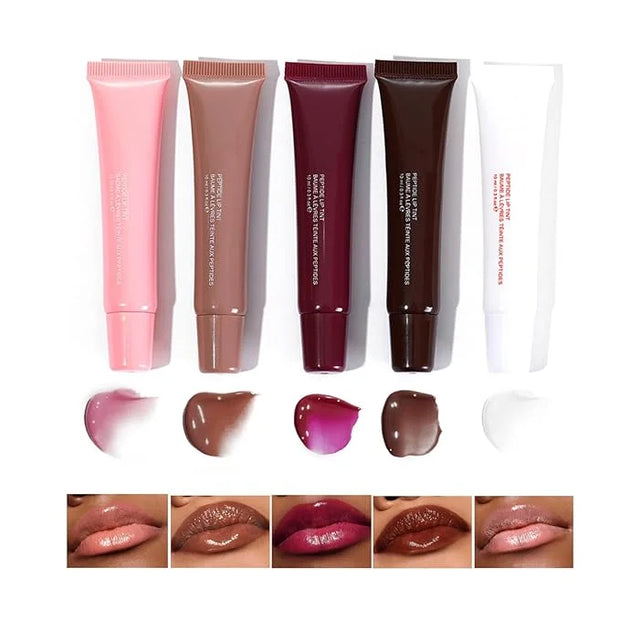 5 Colors Mirror Lip Glaze, Plumping Hydrating Gloss, Long-Lasting Moisturizing Non-Sticky Oil, Quick Full Lip Color - Prod...