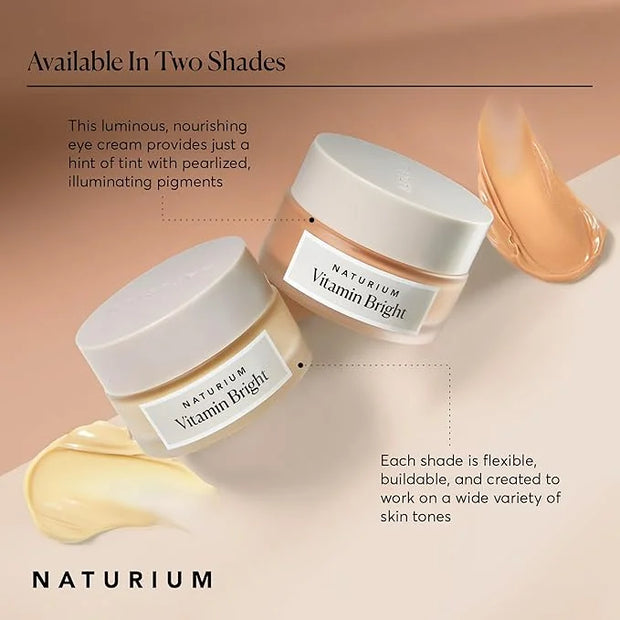 Naturium Vitamin Bright Illuminating Eye Cream, Under Eye Repair Cream for Dark Circles, with Vitamin K, Phyto-Complex, & ...