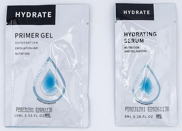 Hydrate - Oxygen Facial CO2 Therapy, Home Facial, 6 Pods + 6 Primer Gel + 6 Serum After Treatment (New Formula Less Foam) ...