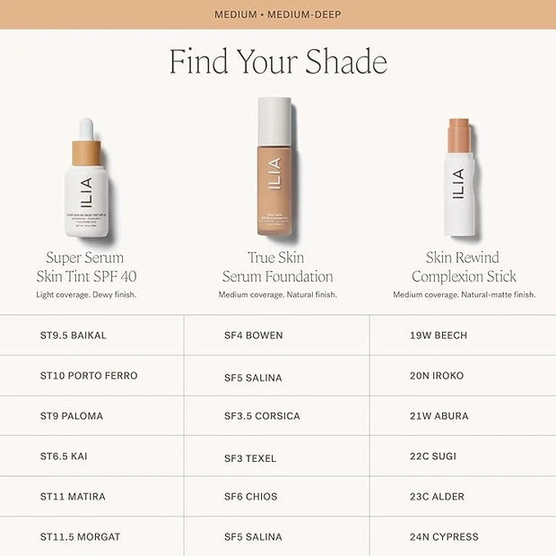 ILIA - Skin Rewind Complexion Stick - Foundation + Concealer + Skincare | Non-Toxic, Vegan, Cruelty-Free, Clean Makeup (20...