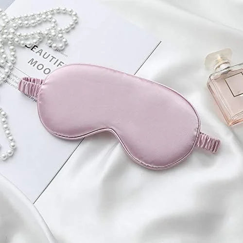Silk Satin Sleeping Eye Mask, Light Purple Sleep Eye Mask Night Blindfold for Women and Men, Soft Breathable Blackout Eyes...