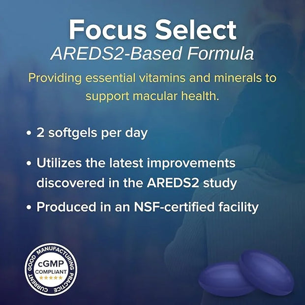 Focus Select AREDS2 Based Eye Vitamin-Mineral Supplement - AREDS2 Based Supplement for Eyes (180 ct. 90 Day Supply) - ARED...