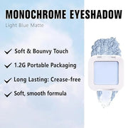 evpct Light Blue Matte Single Eyeshadow Palette, Pastel Sky Blue Natural Cream Powder Matte Eye Shadow Palette Makeup for ...