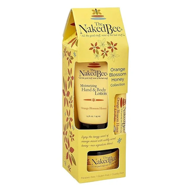 The Naked Bee Orange Blossom Honey Collection, Hand and Body Lotion 3 Piece Gift Set - Product Image