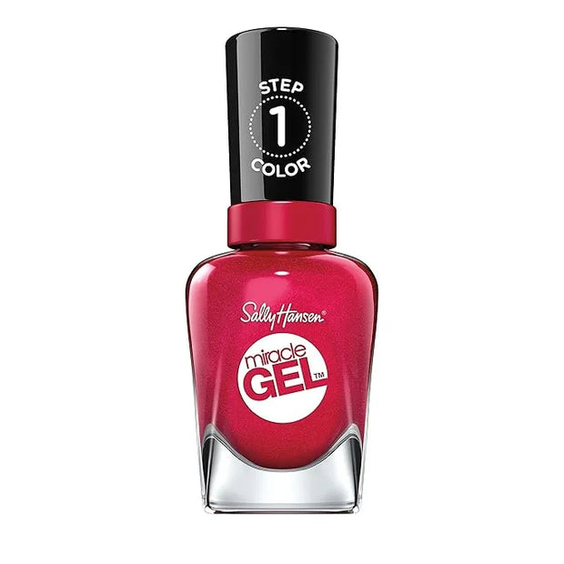 Sally Hansen Miracle Gel™, Bordeaux Glow, Long Lasting, Gel-Like Formula, No UV Lamp Needed, Red Nail Polish - Product Image