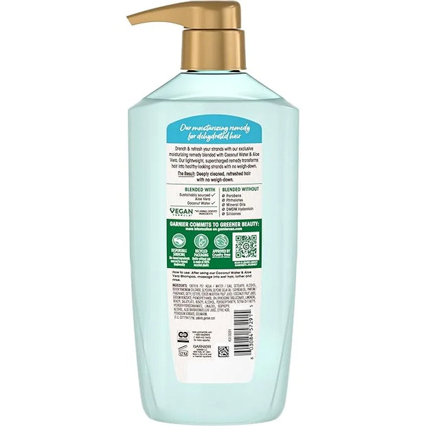 Garnier Whole Blends Coconut Water & Aloe Vera Refreshing Conditioner for Normal Hair, 26.6 Fl Oz, 1 Count (Packaging May ...