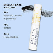Pacifica Beauty, Stellar Gaze Length & Strength Black Mascara, For Volume and Length, Vitamin B + Coconut, Natural Lash Ef...