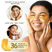 Under Eye Patches (72 Patches) for Puffy Eyes and Dark Circles with Pure Collagen, 24K Gold Eye Gel Pad Masks for Reducing...