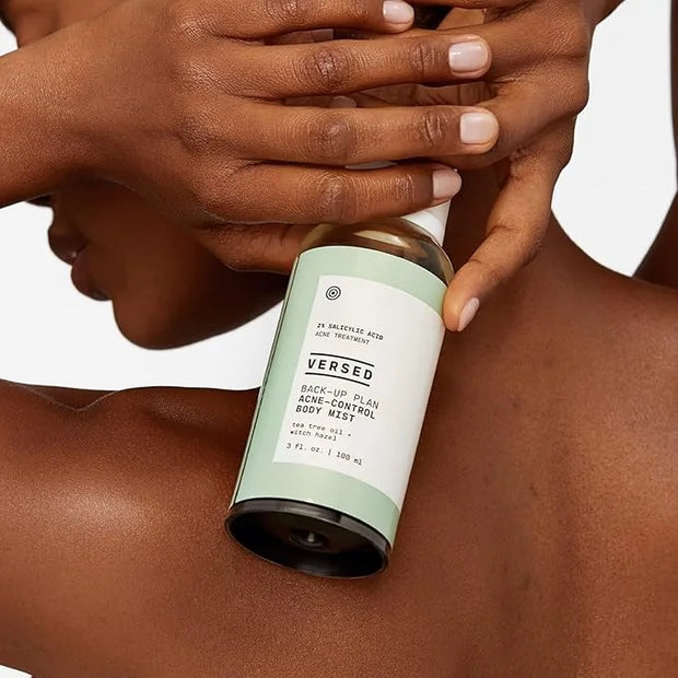 Versed Back-Up Acne Control Body Mist - All Over Blemish Spot Treatment + Salicylic Acid Spray with Tea Tree Oil & Witch H...