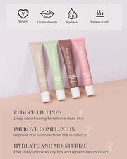 Tinted Lip Butter Balm,3 Colors Hydrating Lip Balm Lip Gloss Vanilla Sheer Tint Stain Non-Sticky Lip Glow Oil for Instant ...
