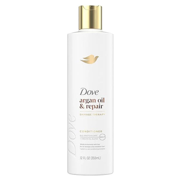Dove Conditioner Argan Oil & Repair for Fine Hair with Bio-Protein Care Technology and Argan Oil Blend 12 Fl Oz - Product ...