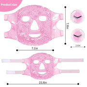 Cold Face Eye Masks Ice Face Mask Hot Cold Compress For Dark Circles, Puffiness, Migraines, Headache, Stress, Redness, Coo...