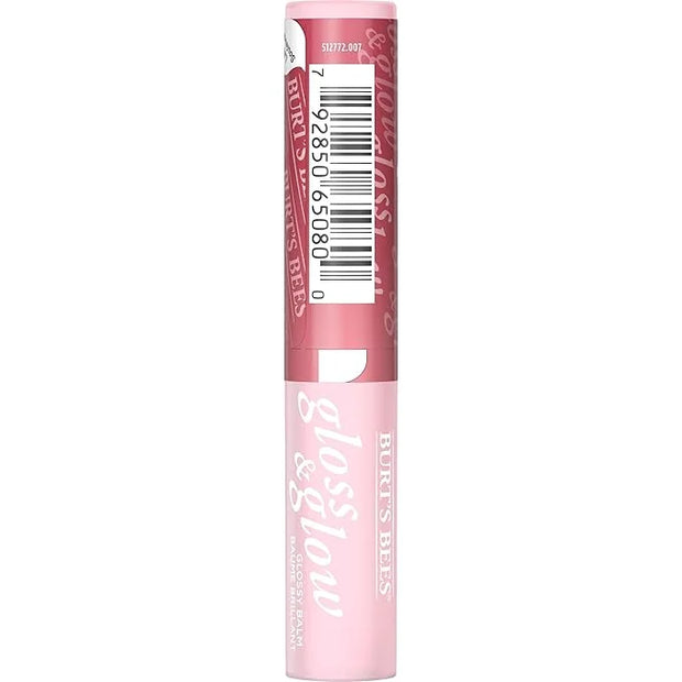 Burts Bees Gloss and Glow Glossy Balm, 100% Natural Origin, Wine Wednesday, 1 Tube, Pack of 2 - Product Image