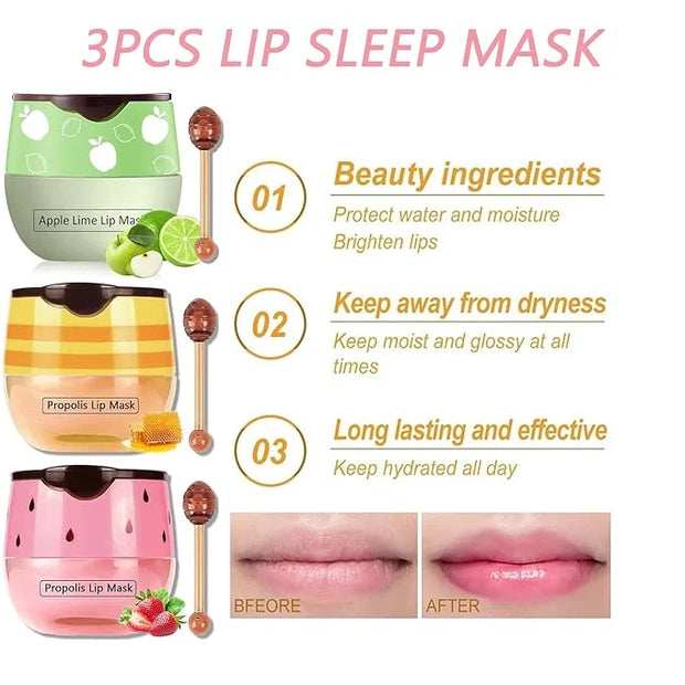 Bee Lip Balm Honey Pot, Strawberry