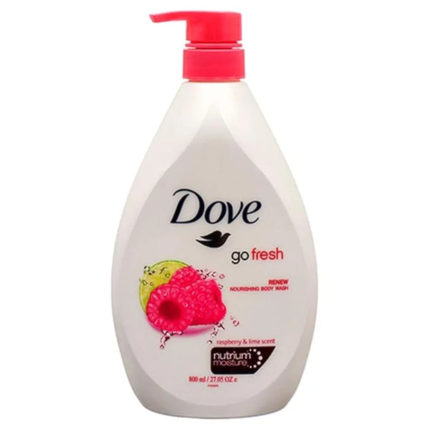 Dove, Body Wash, Go Fresh, Renew Raspberry & Lime W/Pump - 800 ML - Product Image