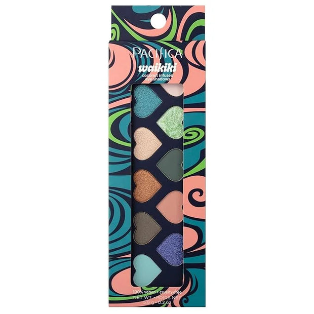 Pacifica Eyeshadow Palette – Waikiki Mineral Eyeshadow, Blendable Shimmer & Matte Shades w/Velvet Matte, Shimmer & Metalli...