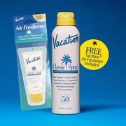 Vacation Classic Spray Sunscreen SPF 50 + Air Freshener Bundle, Broad Spectrum Sunscreen Spray, Vegan Sunblock Spray, Body...