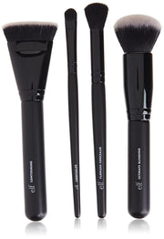 e.l.f. Complexion Perfection Brush Kit, 4-Piece Makeup Brush Set, Brushes For Foundations & Concealers, Vegan & Cruelty-Fr...