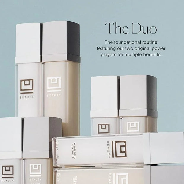 The U Beauty Duo - Resurfacing Compound & SUPER Hydrator Set - Vitamin C & E, Retinol, Hyaluronic Acid - Moisturizing Face...