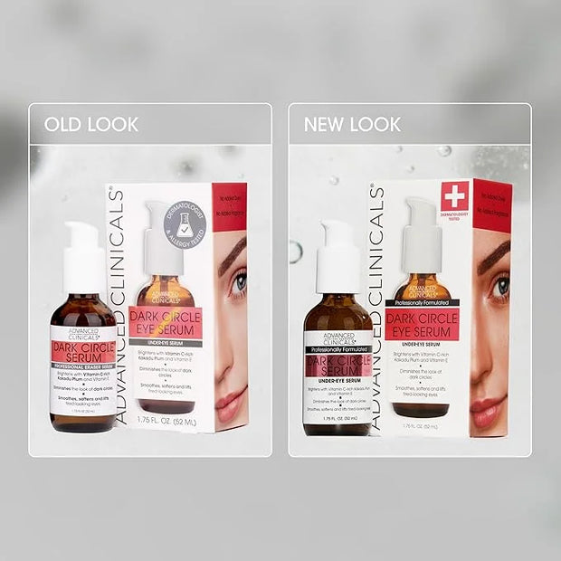 Advanced Clinicals Dark Circle Caffeine Under Eye Serum For Face With Hyaluronic Acid Moisturizer + Peptides | Brightening...