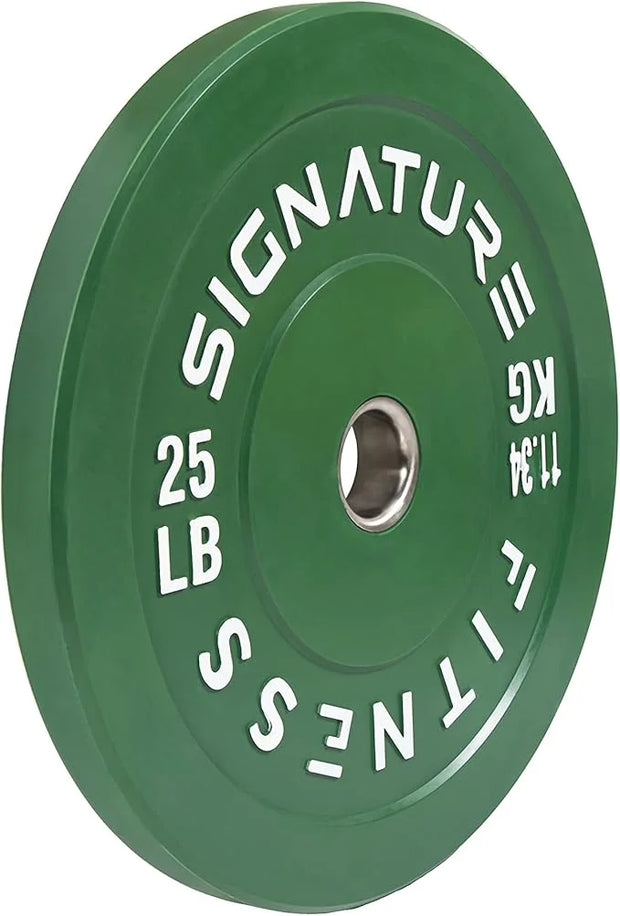 Signature Fitness 2" Olympic Bumper Plate Weight Plates 25LB Single, - Product Image