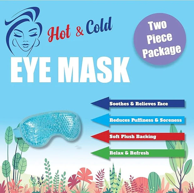 USA Merchant - Cold & Hot Eye Mask Gel Bead Mask for Dry Eyes, Dark Circles, Stress Relief, Migraines, Eye Ice Pack, Reusa...