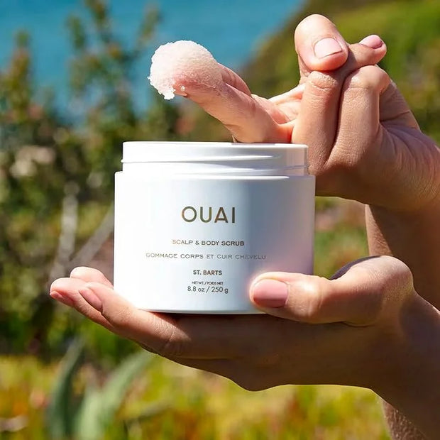 OUAI Scalp & Body Scrub, St. Barts - Exfoliating Body Scrub with Sugar & Coconut Oil Blend for Smooth, Moisturized Skin - ...
